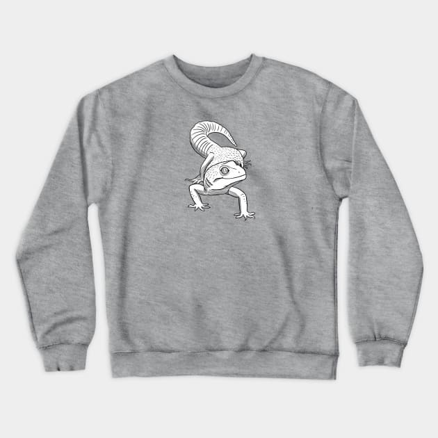 Leopard gecko Crewneck Sweatshirt by Kuchinska design